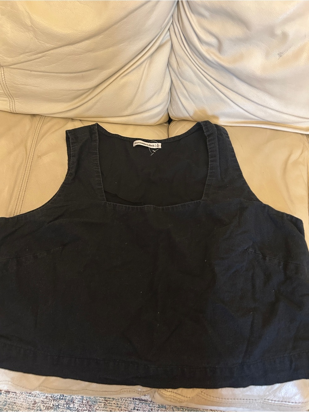 Abercrombie & Fitch-Black Women's Square Neck Tank Top